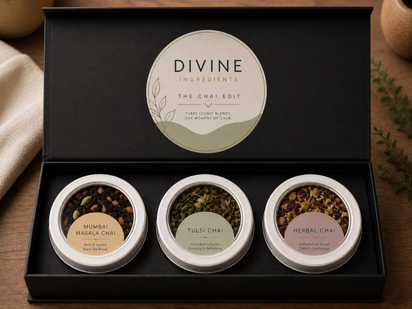 The Chai Edit — curated box of three organic chai blends